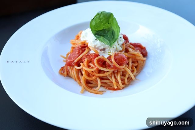 Spaghetti with Tomato Sauce and Basil