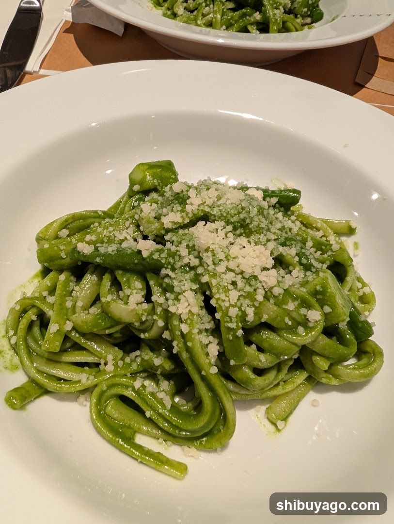 Pasta with Green Sauce and Parmesan