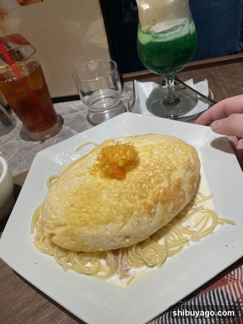 Omelette Pasta Dish