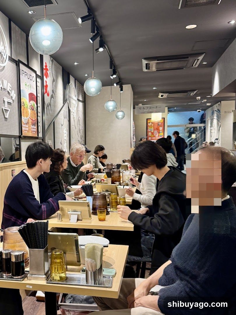 Restaurant Interior with Patrons Dining