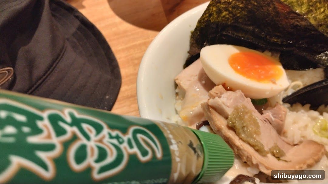 Ramen Bowl with Sauce Bottle