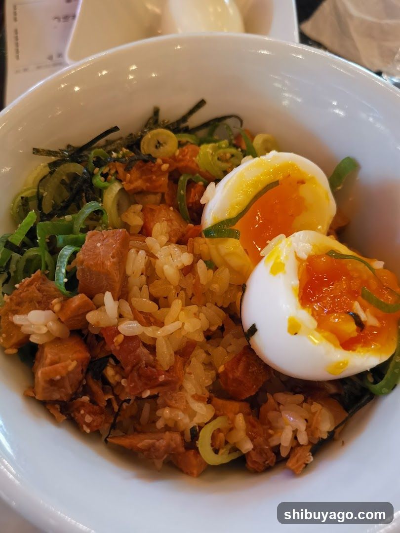 Bowl of Rice with Egg and Tofu