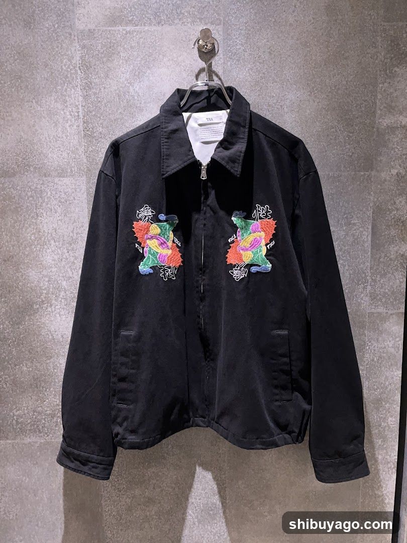 Black Jacket with Colorful Embroidery