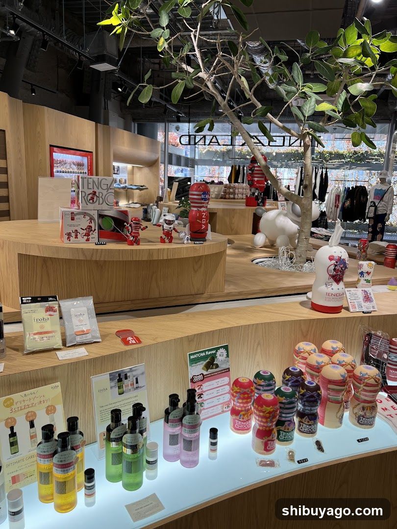 Interior Display with Merchandise and Products