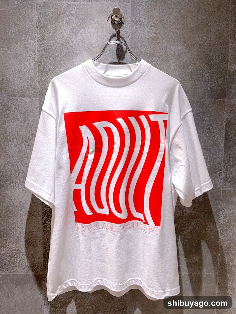 White T-Shirt with Red Graphic Design