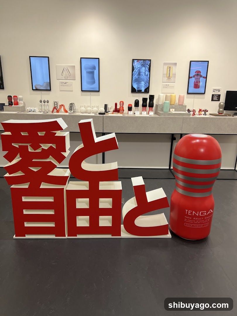 Exhibition Display with Japanese Characters and Product