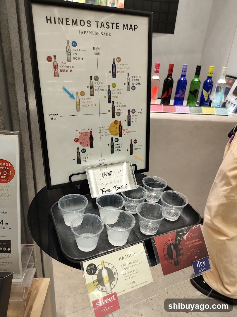 Sake Tasting Display