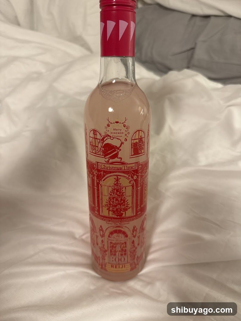 Christmas-themed bottle of Reiji