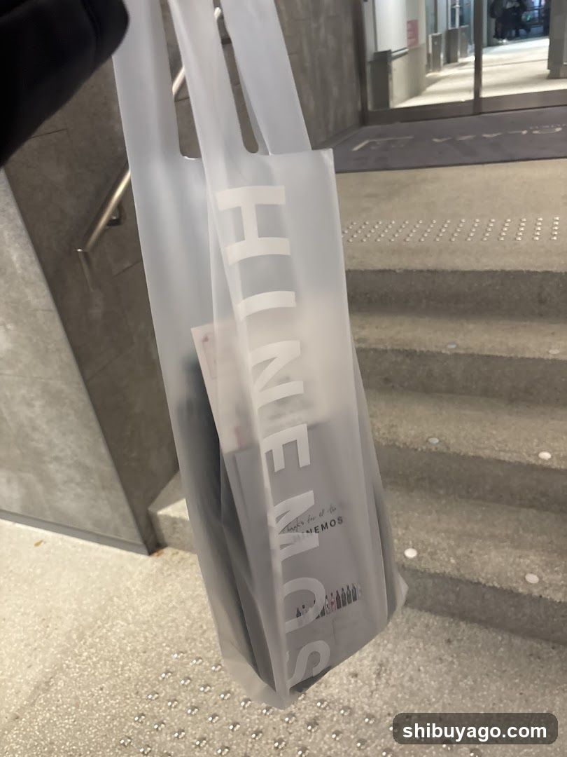 Plastic bag with cinema branding