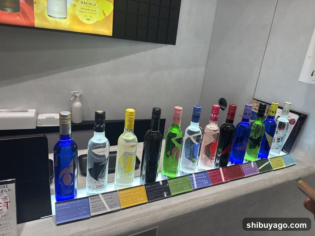 Hachiji Sake Display