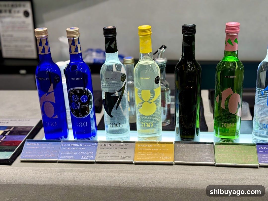 Sake Bottles Display