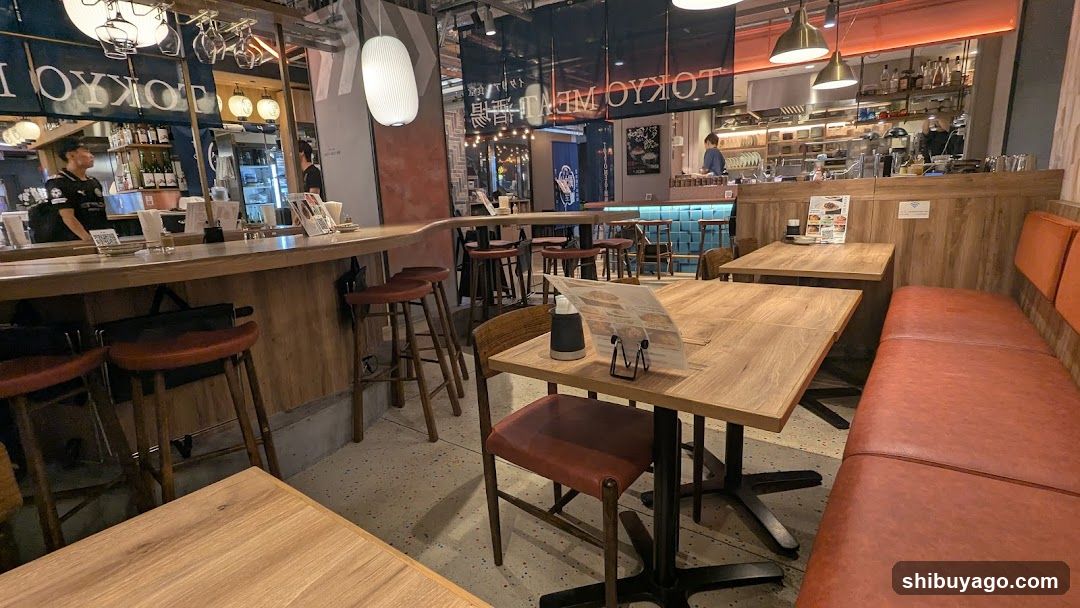 Restaurant Interior with Bar and Dining Area