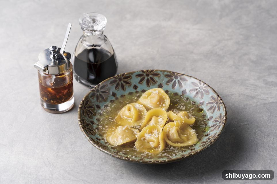 Pasta with Broth and Condiments