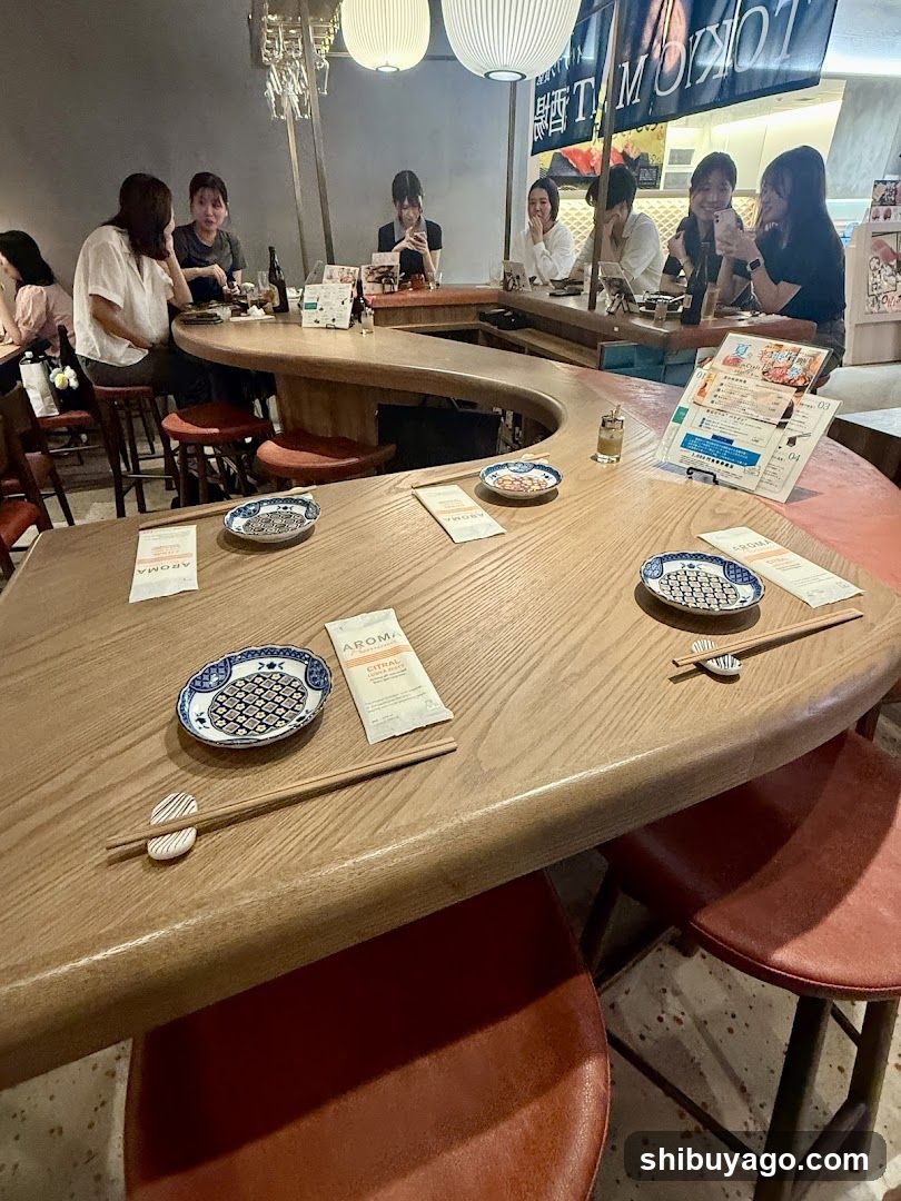 Interior of a Japanese-style bar or restaurant