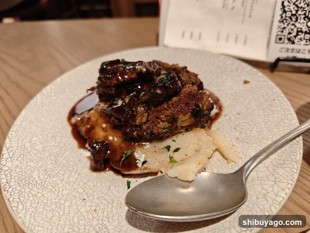 Sauced Meat with Mashed Potatoes