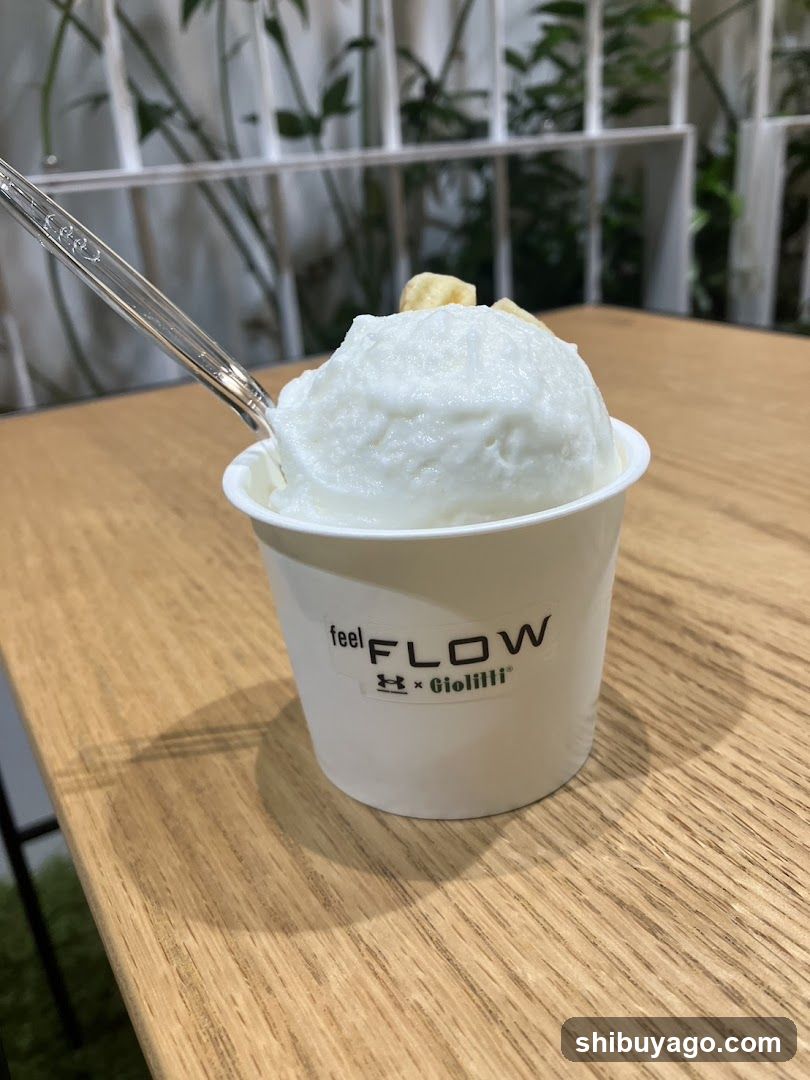 Gelato Cup on Wooden Table