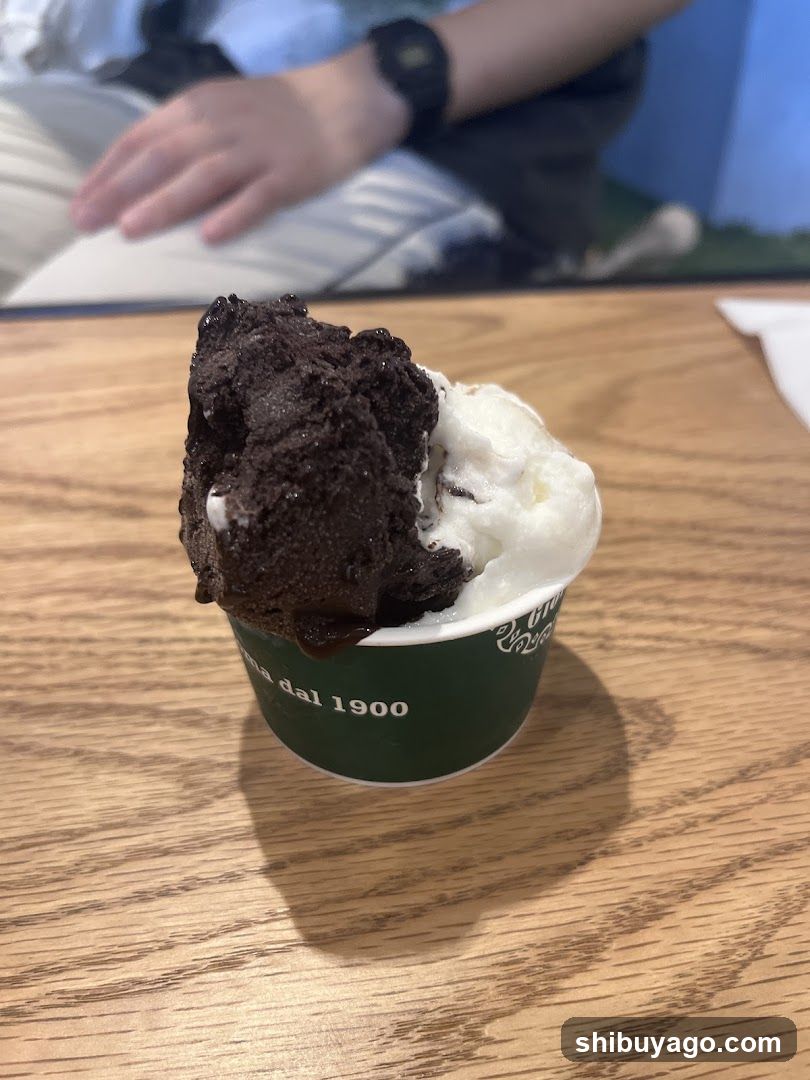 Ice Cream Cup on Wooden Table
