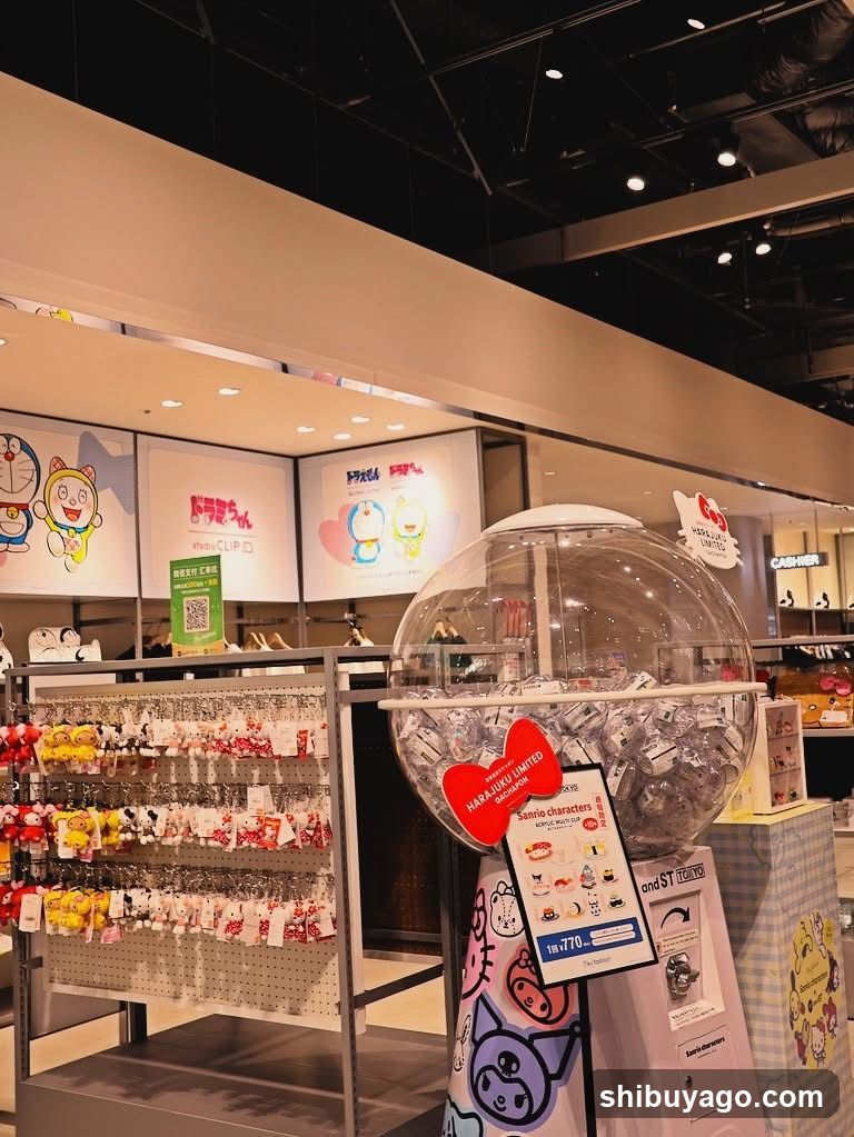 Doraemon and Sanrio Merchandise Display
