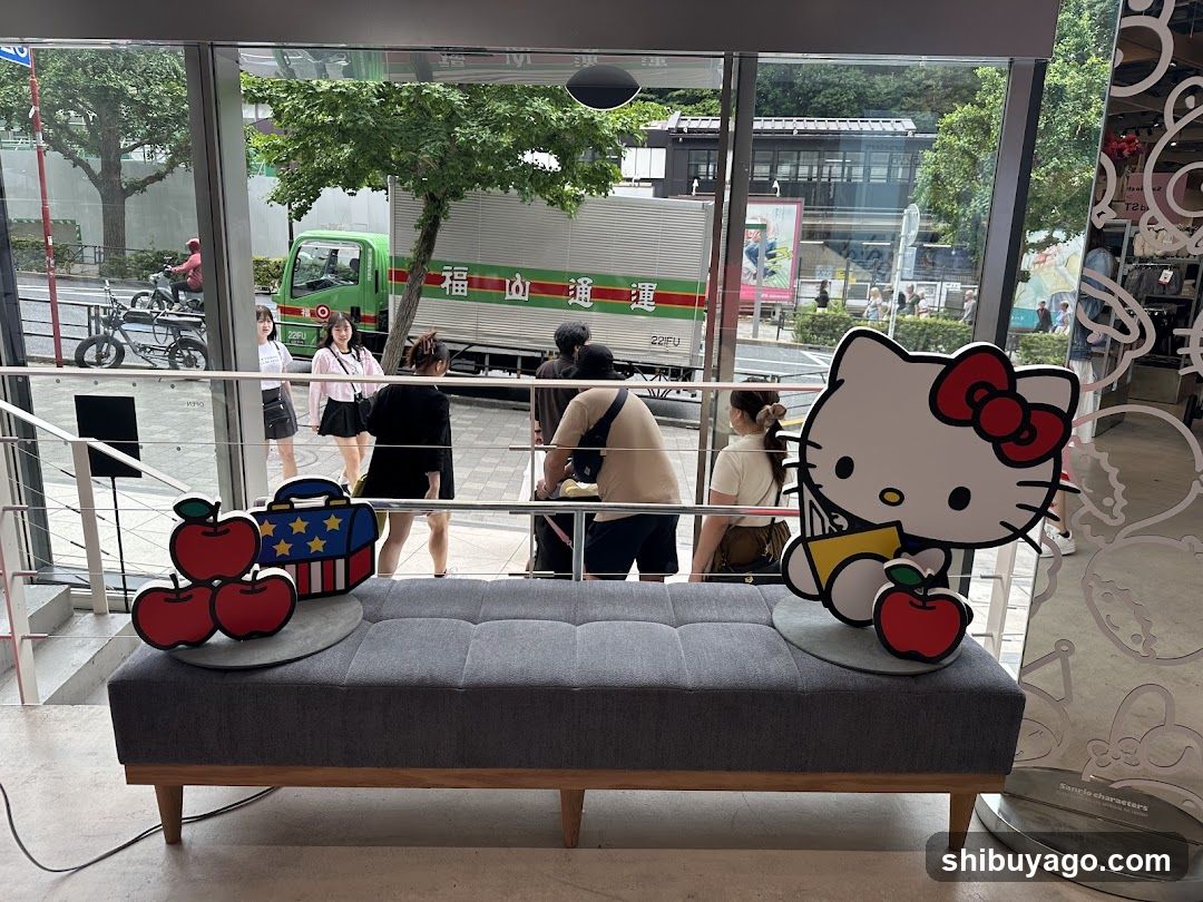 Hello Kitty Display with Storefront View