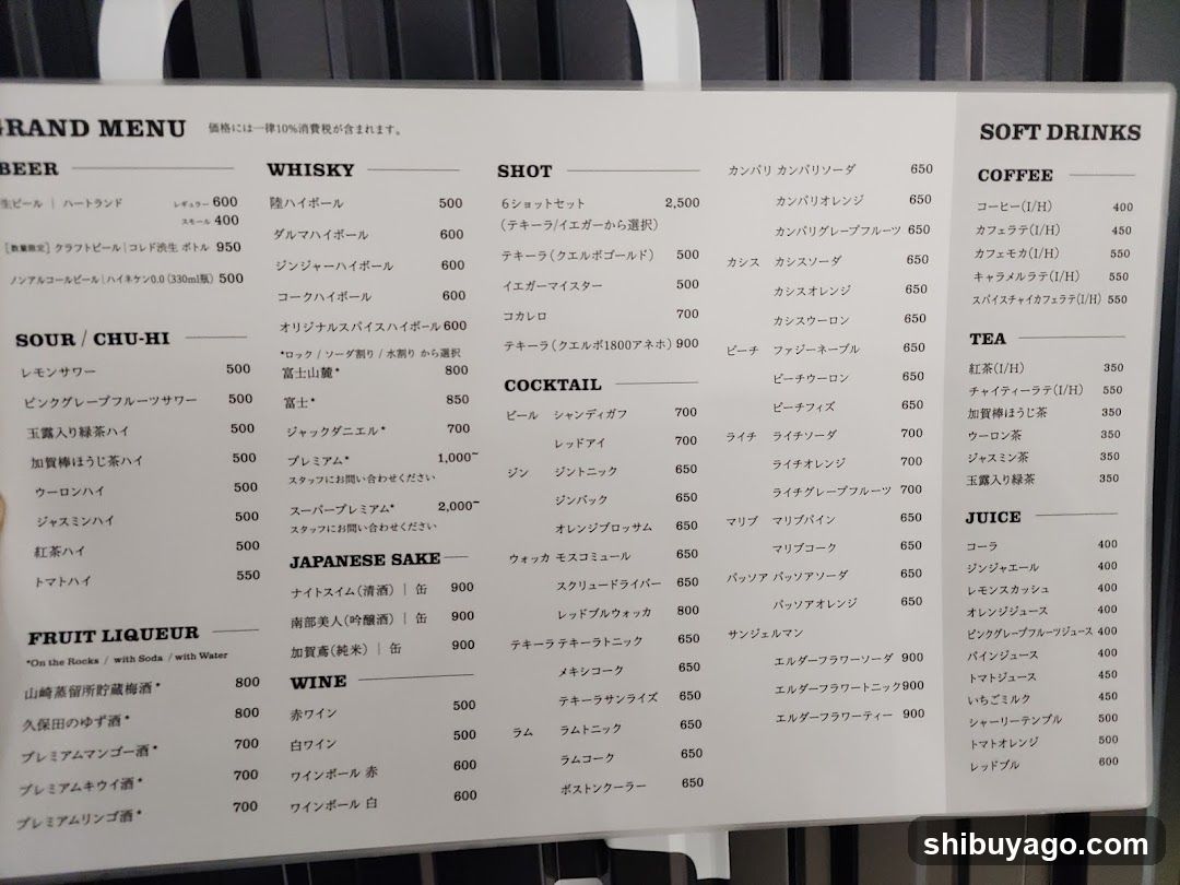 Grand Menu Board