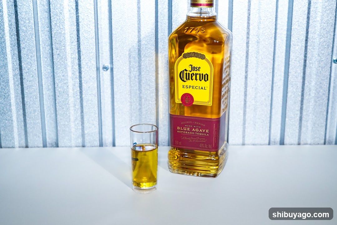 Jose Cuervo Especial Tequila Bottle and Shot Glass