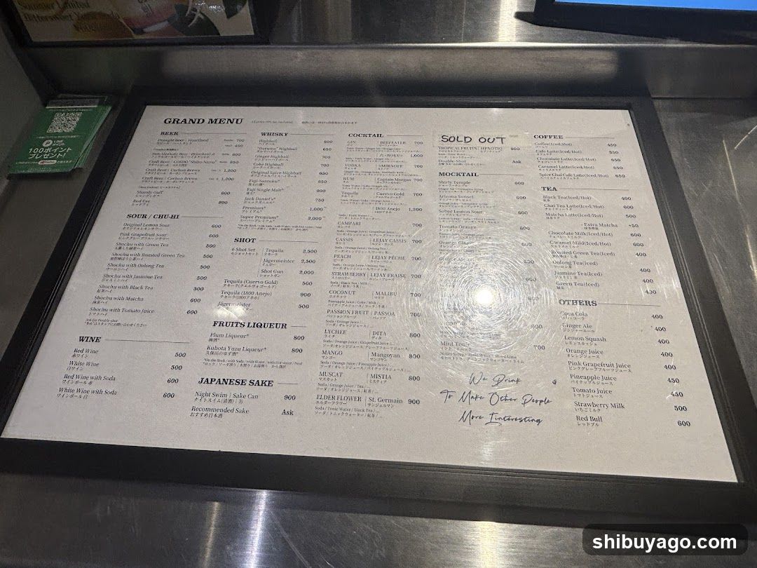 Grand Menu Board