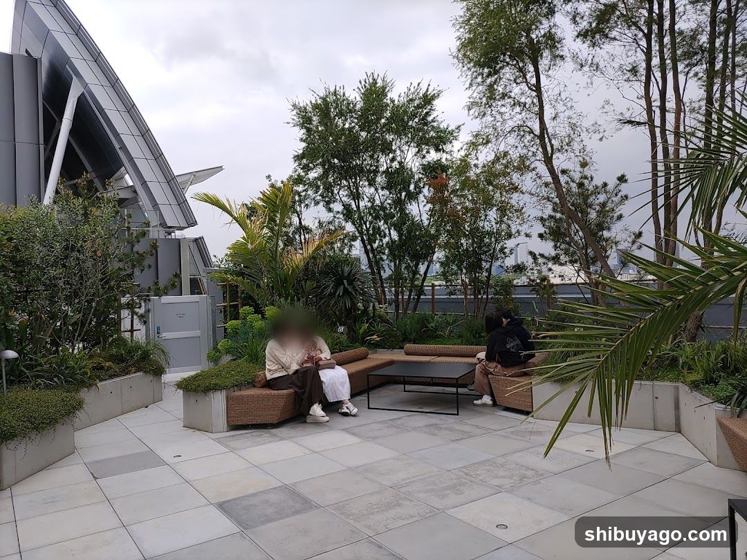 Outdoor Seating Area with People