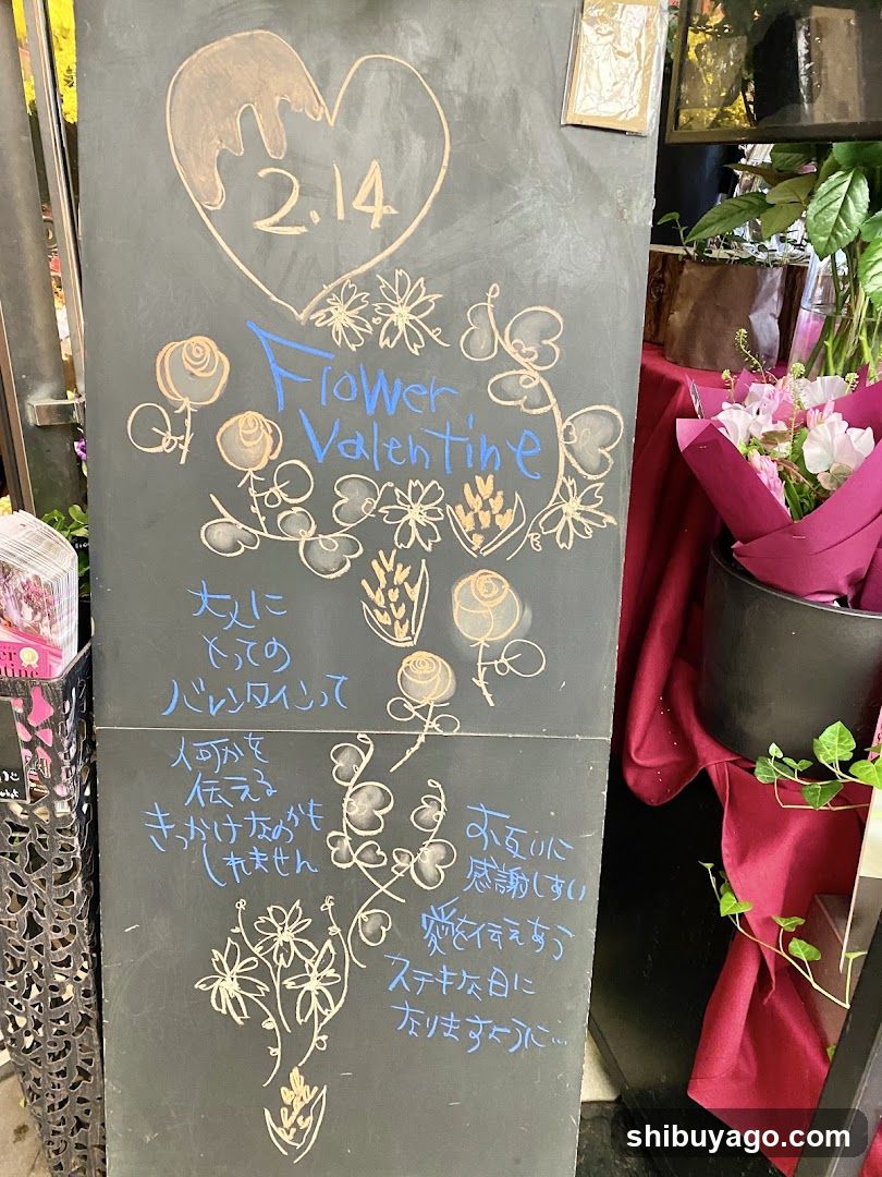 Flower Valentine Chalkboard Sign