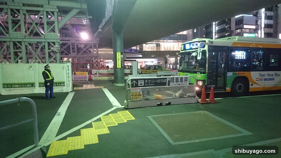 Taxi stand Shibuya Station East Entrance