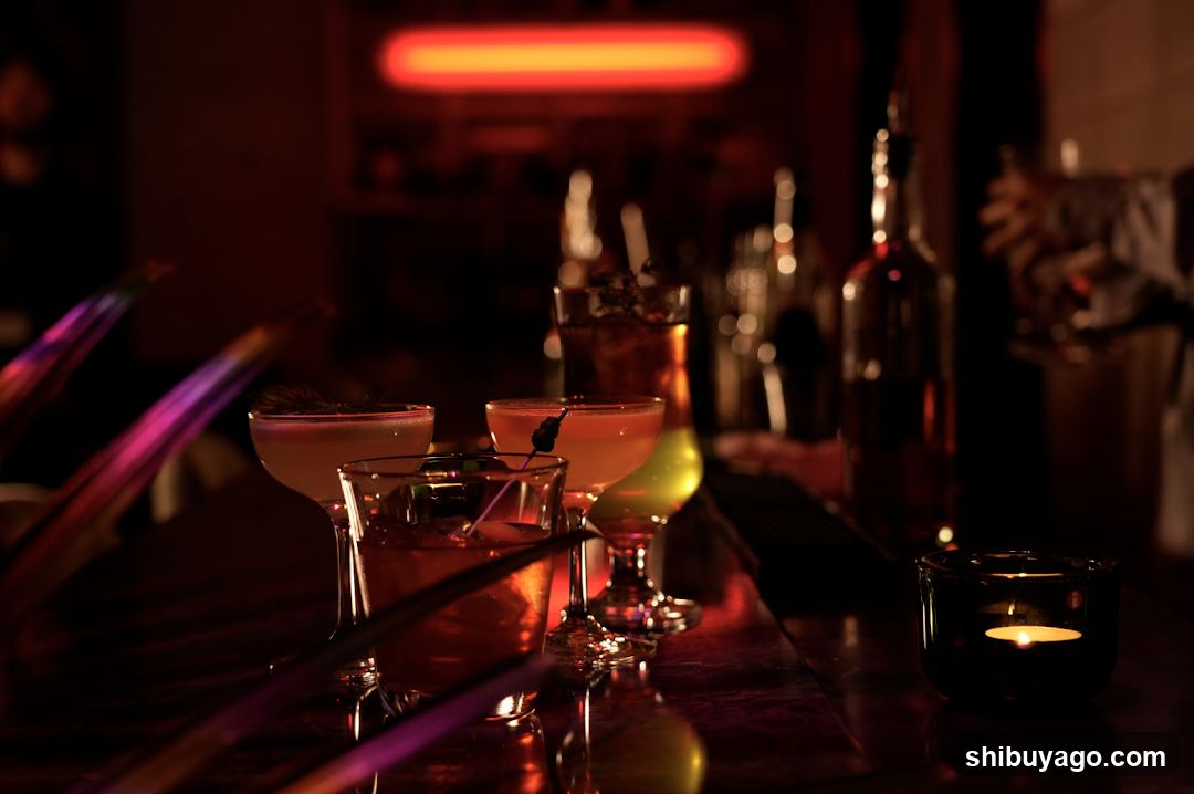Cocktails on a Bar Counter