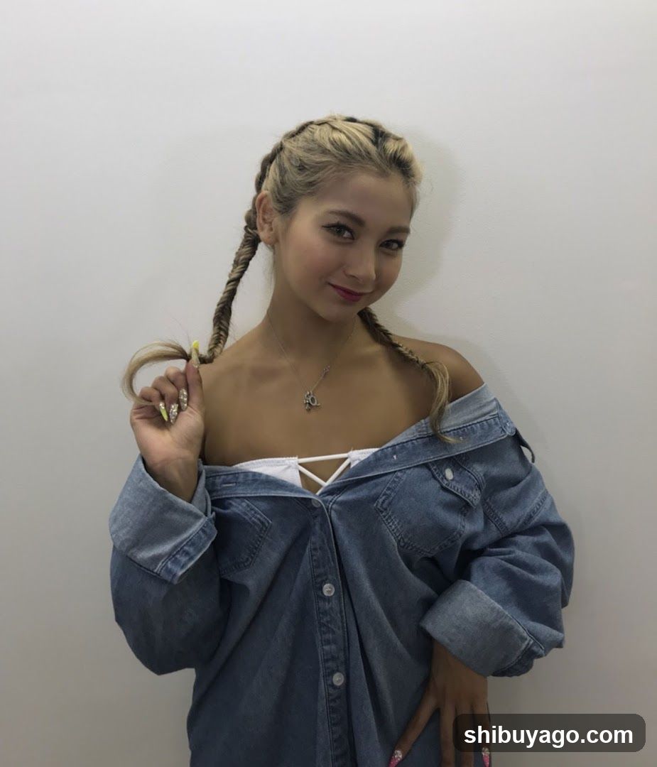 Woman in denim jacket
