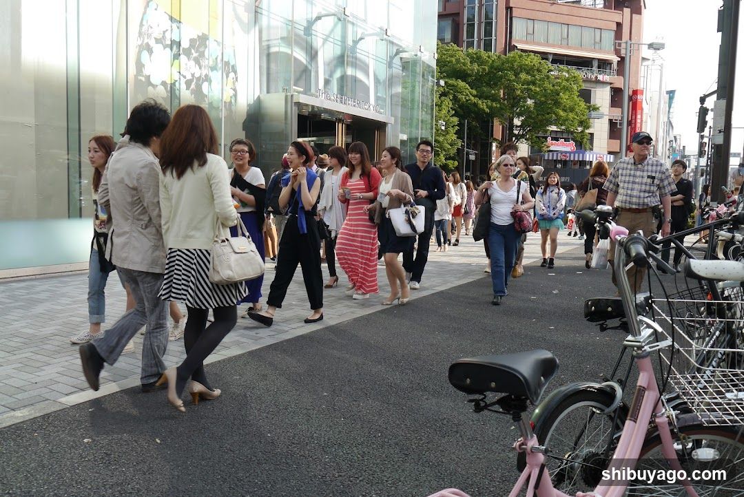 Street Scene with Pedestrians and Bicycles