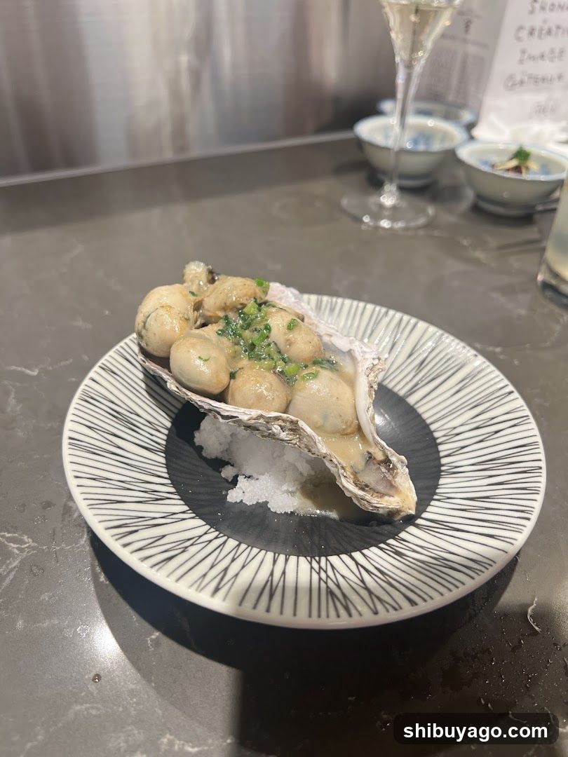 Oyster Dish with Garnish