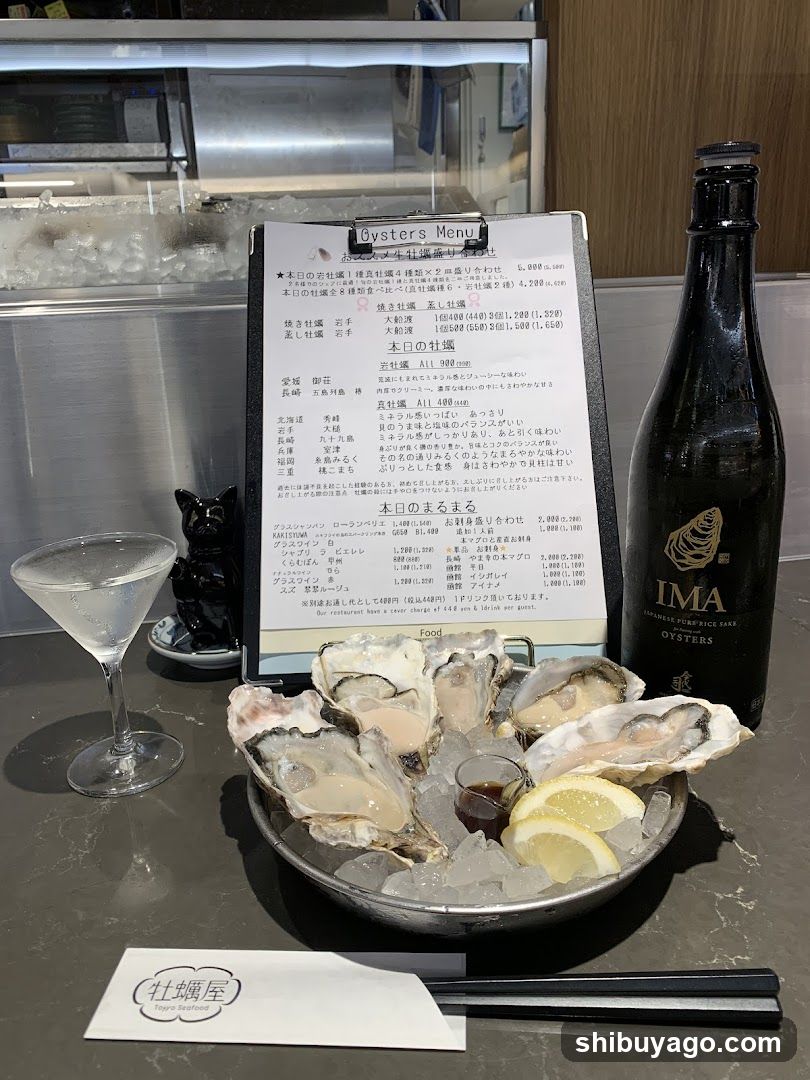 Oysters Menu and Platter
