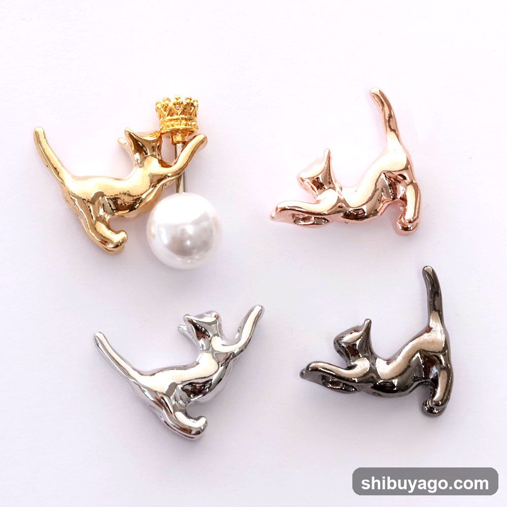 Cat Stud Earrings Set