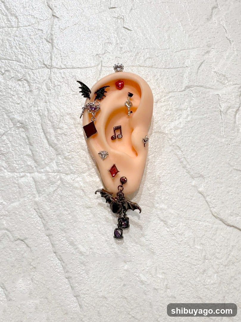 Gothic Ear Cuff Jewelry Display