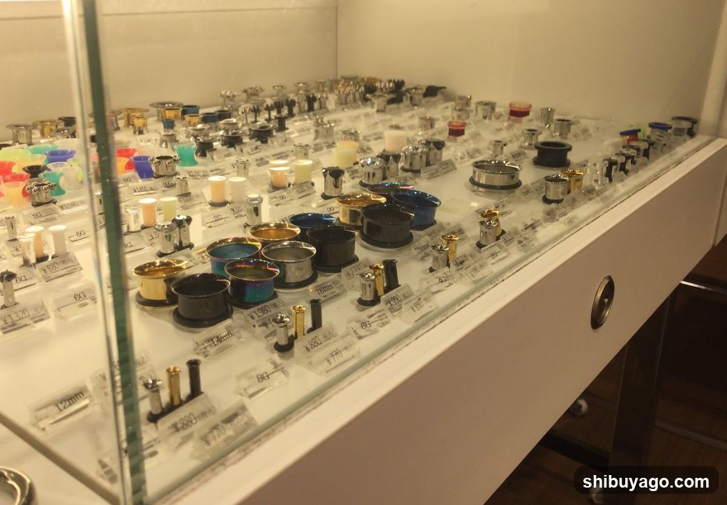 Display of small metal parts and components