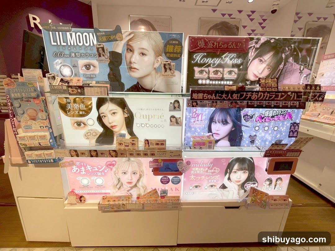 Contact Lens Display in Store