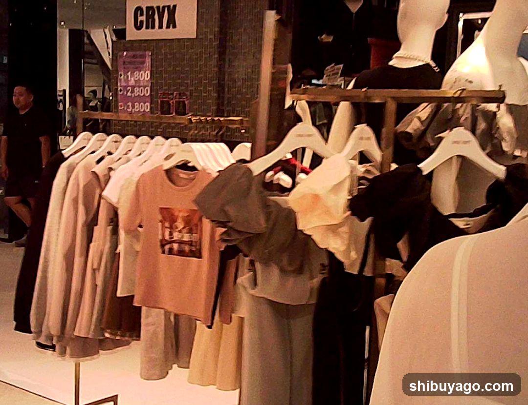 Clothing Store Interior Display