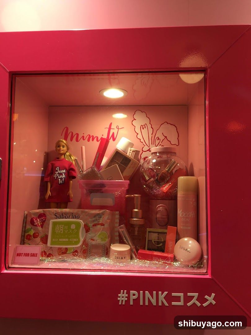 Pink Cosmetics Display