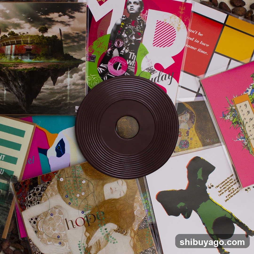 Artistic collage with vinyl record
