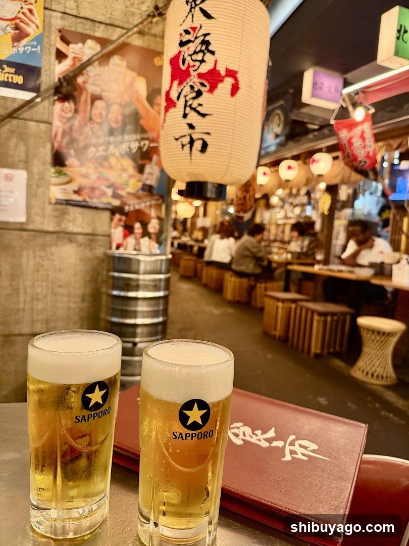 Sapporo Beer at Japanese Restaurant