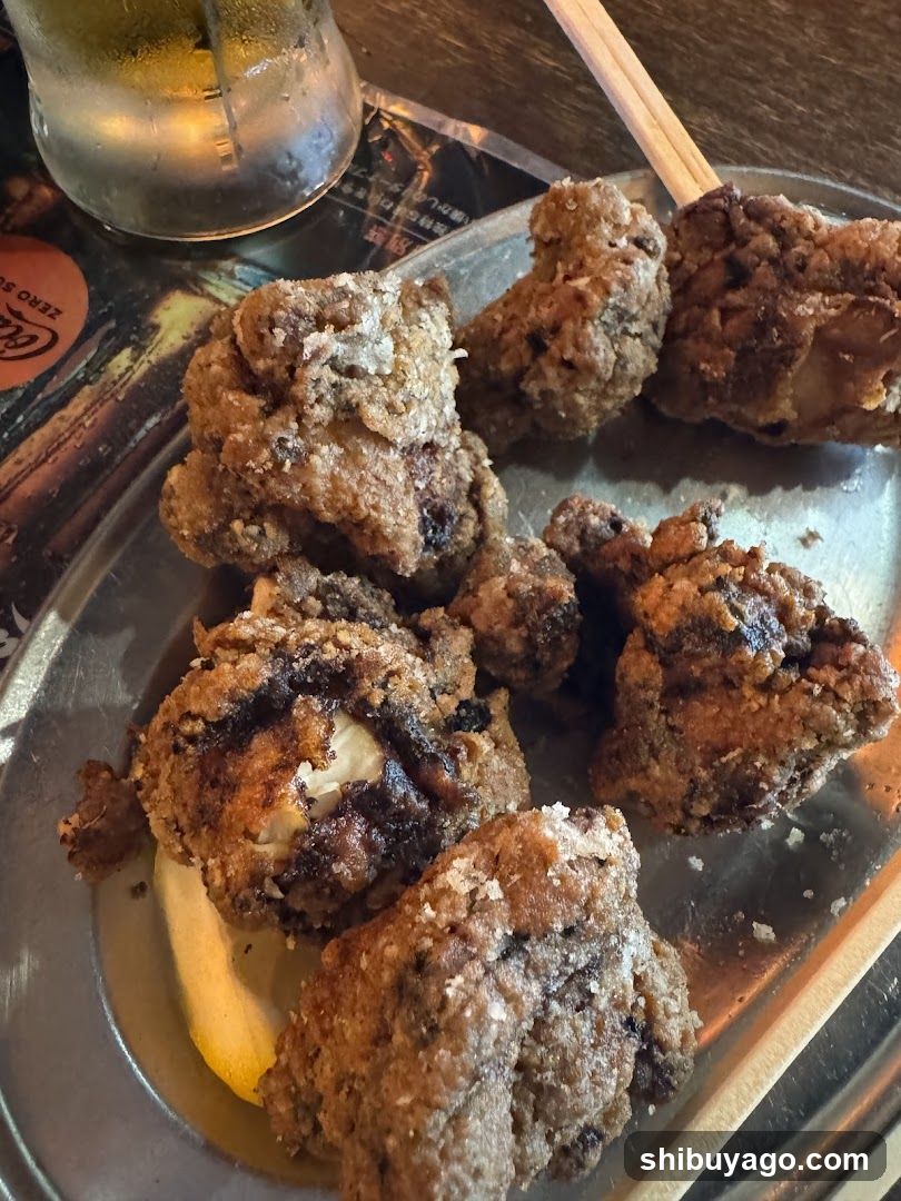 Fried Chicken on Metal Plate