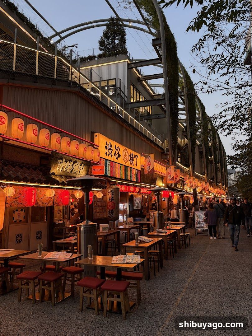 Evening Street Scene with Outdoor Dining