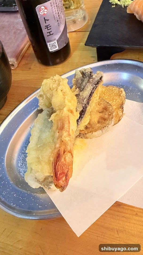 Tempura Plate with Shrimp and Eggplant