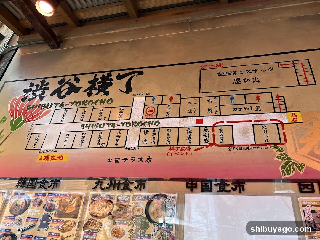 Shibuya Yokocho Map Poster