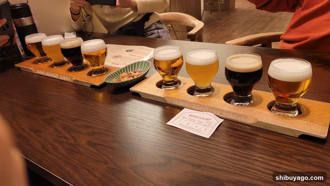 Beer Flight at Aebisu Brewery Tokyo