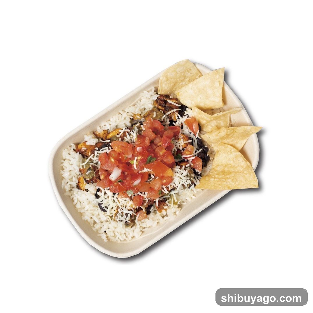 Taco Bowl with Salsa and Chips