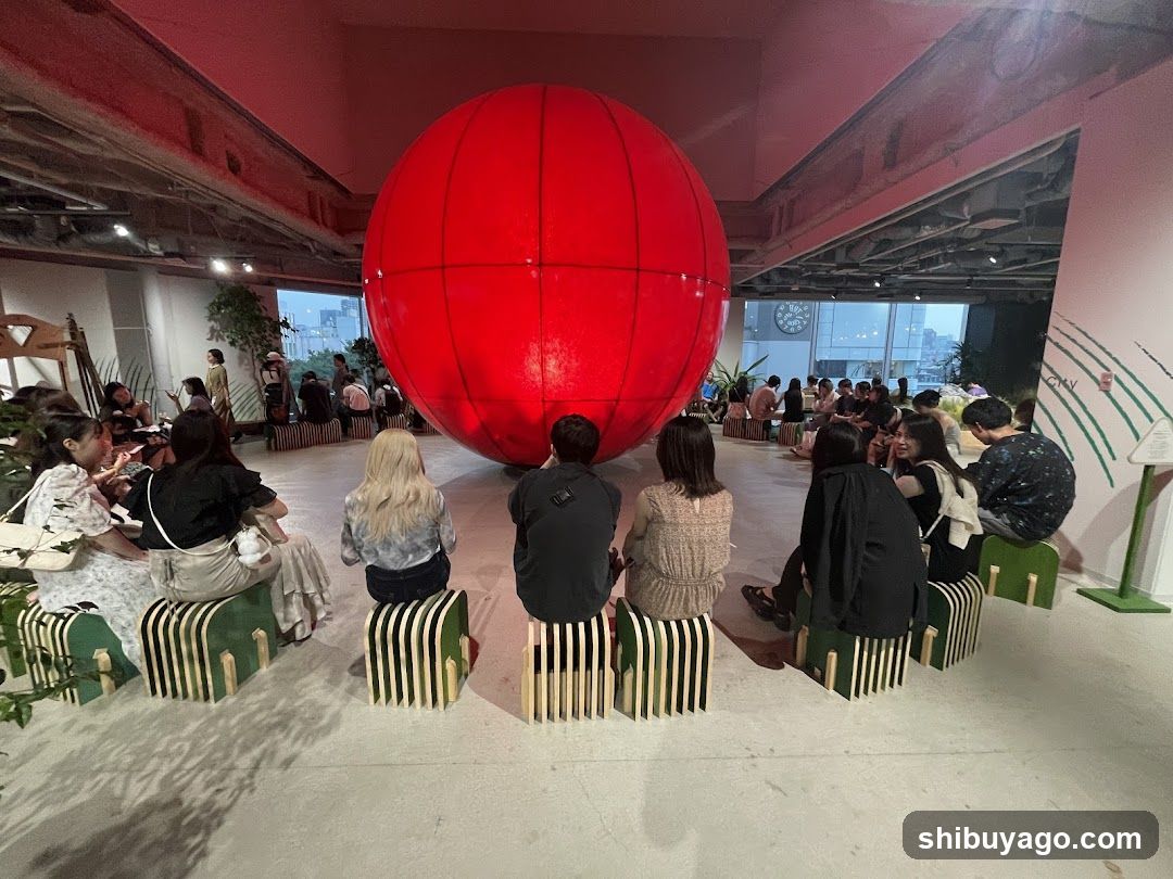 Red Sphere Installation