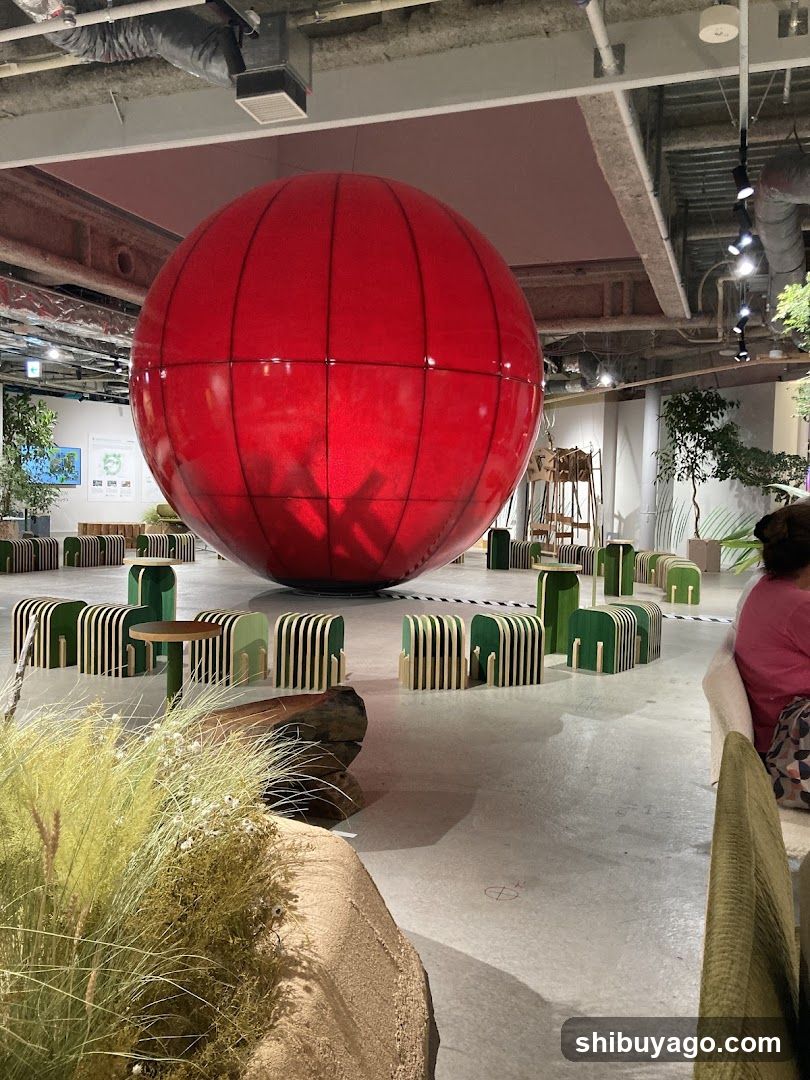 Red Sphere Installation